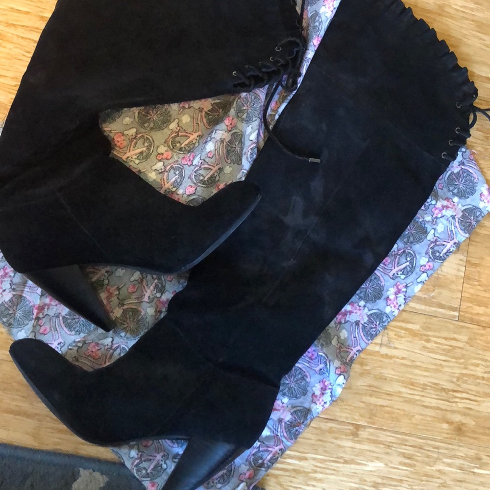BCBG suede tall boots